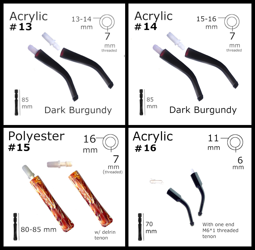 SMOKING PIPE MOUTHPIECES.