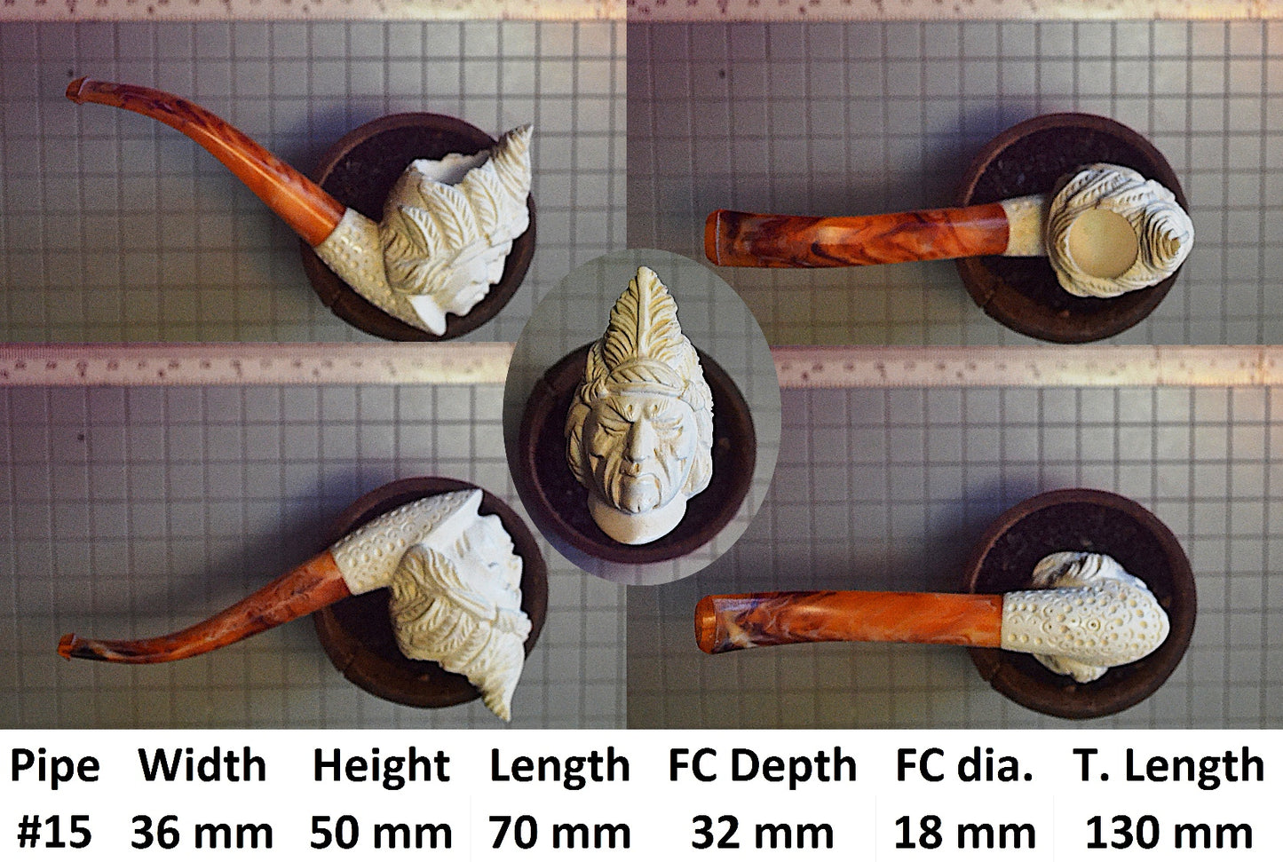 GENUINE MEERSCHAUM HANDMADE PIPES GR#2