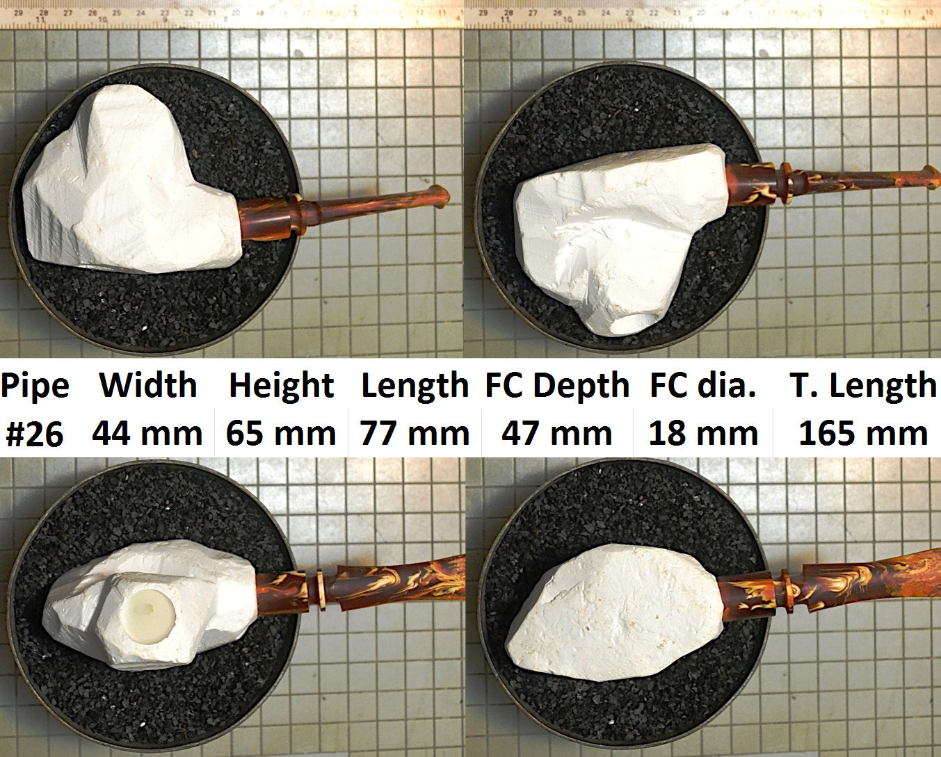 GENUINE MEERSCHAUM BLOCK PIPE KITS M-L SIZES