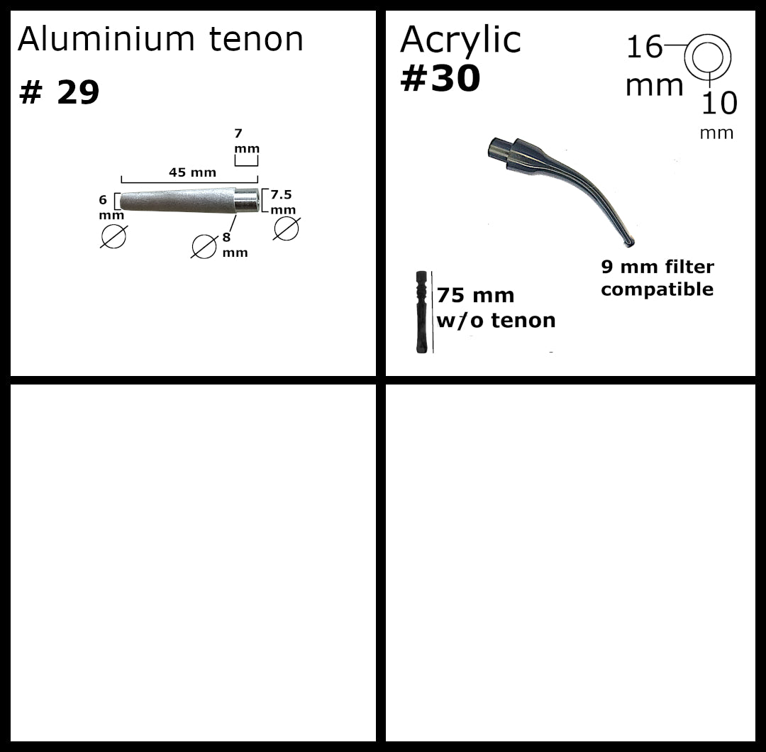 SMOKING PIPE MOUTHPIECES.