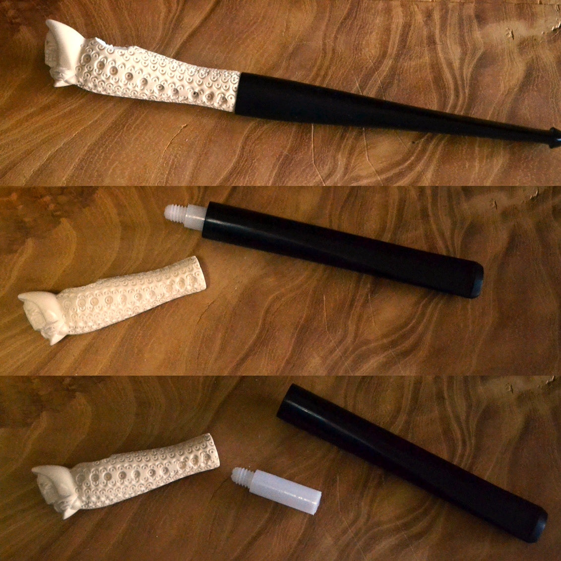 GENUINE BLOCK HAND CARVED MEERSCHAUM KISERU - MEDWAKH - MINI PIPE