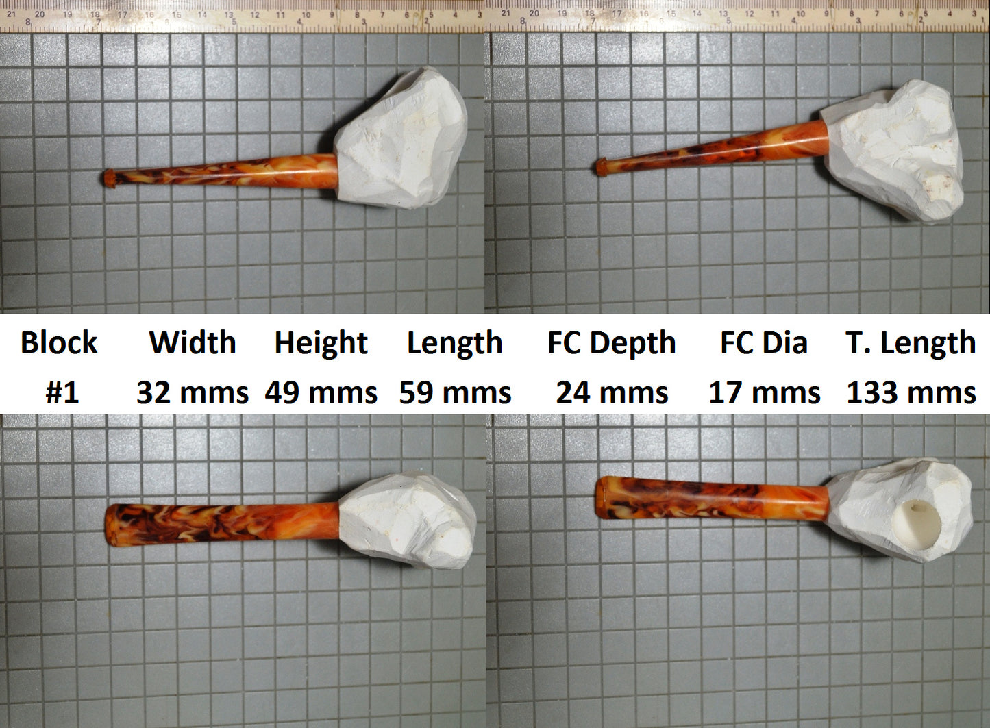 GENUINE MEERSCHAUM BLOCK PIPE KITS M SIZES