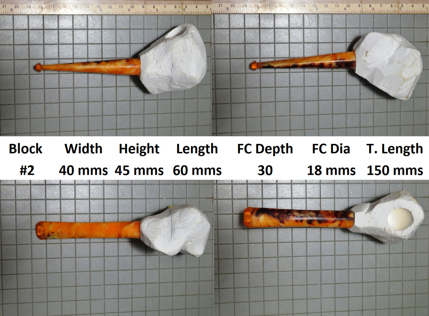GENUINE MEERSCHAUM BLOCK PIPE KITS M SIZES