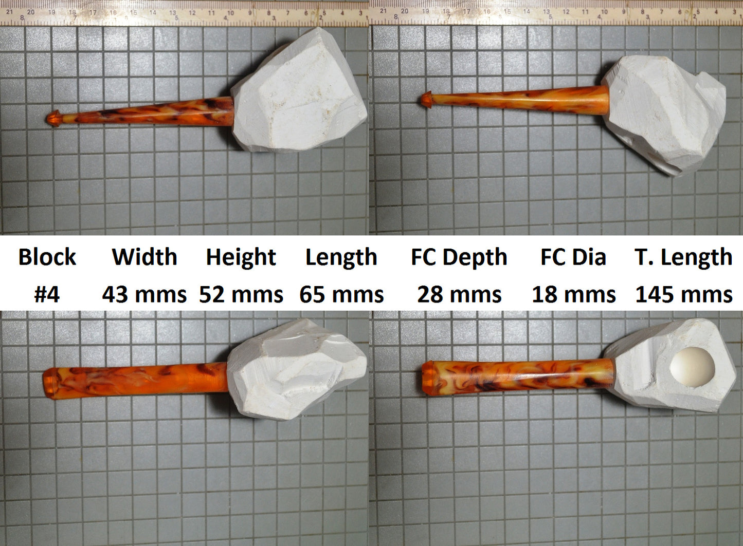 GENUINE MEERSCHAUM BLOCK PIPE KITS M SIZES