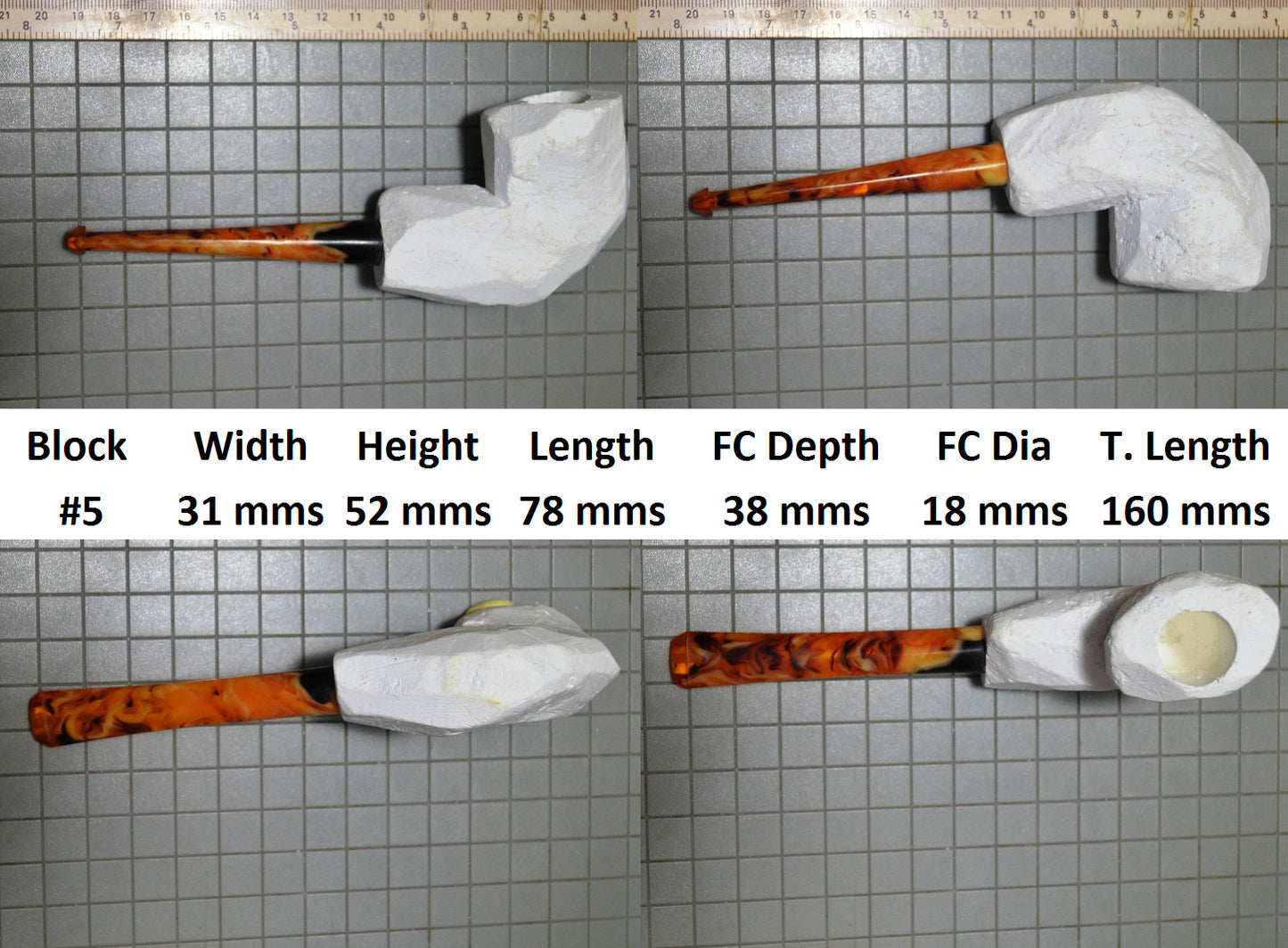 GENUINE MEERSCHAUM BLOCK PIPE KITS M SIZES