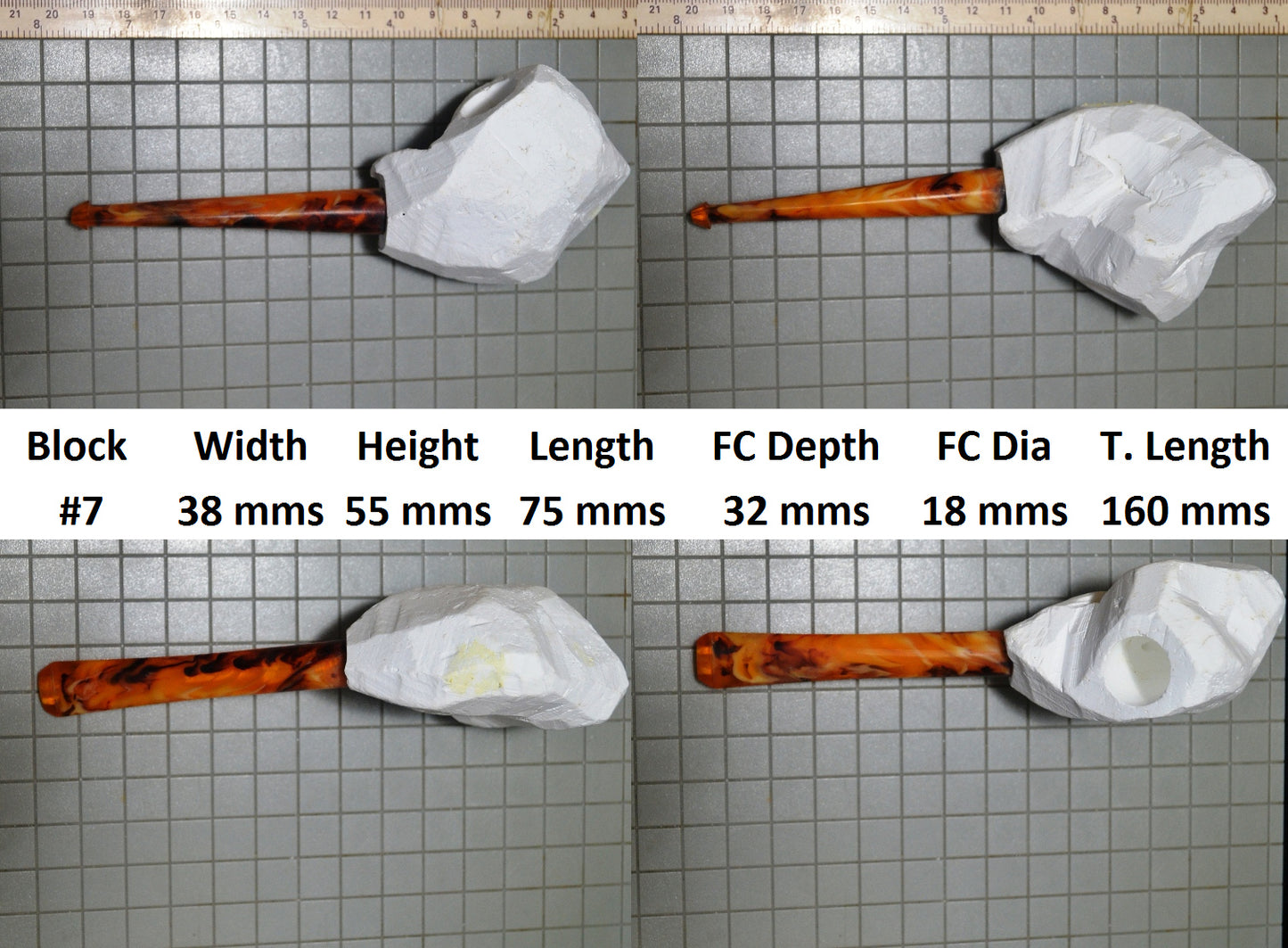 GENUINE MEERSCHAUM BLOCK PIPE KITS M SIZES