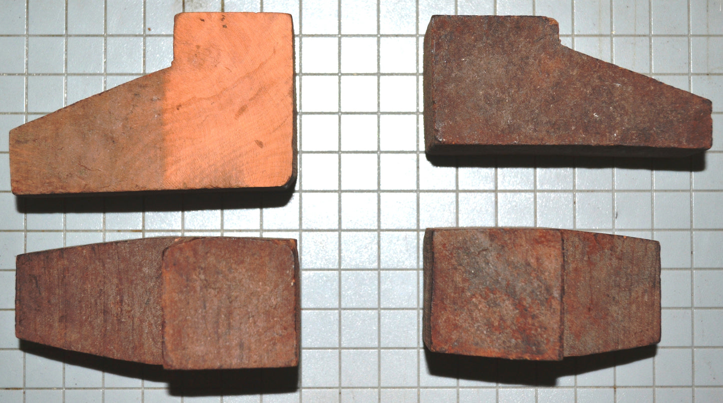 BRIAR EBAUCHONS SIZE 4 x 4 PCS LOT. 4 BLOCKS.