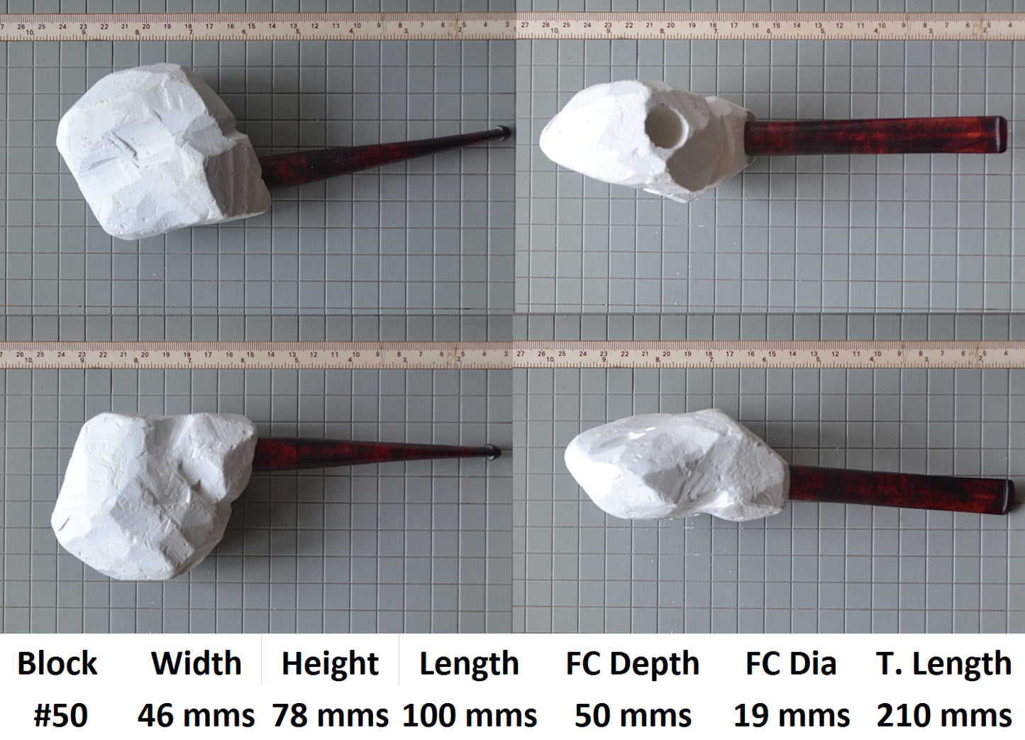 GENUINE MEERSCHAUM BLOCK PIPE KITS L - XL SIZES