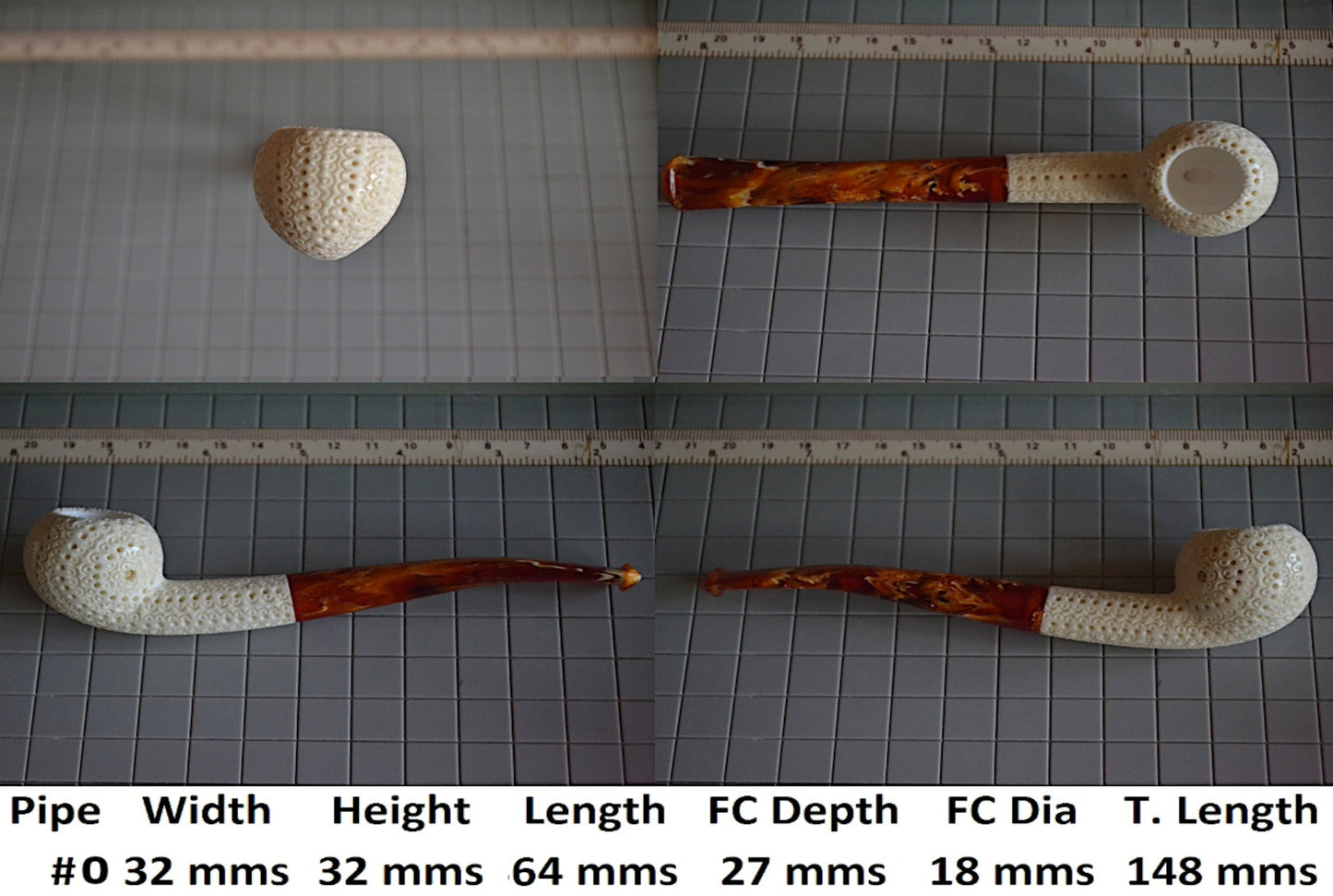 GENUINE MEERSCHAUM HANDMADE  PIPES GR#2