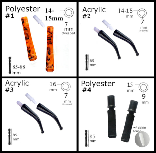 SMOKING PIPE MOUTHPIECES.