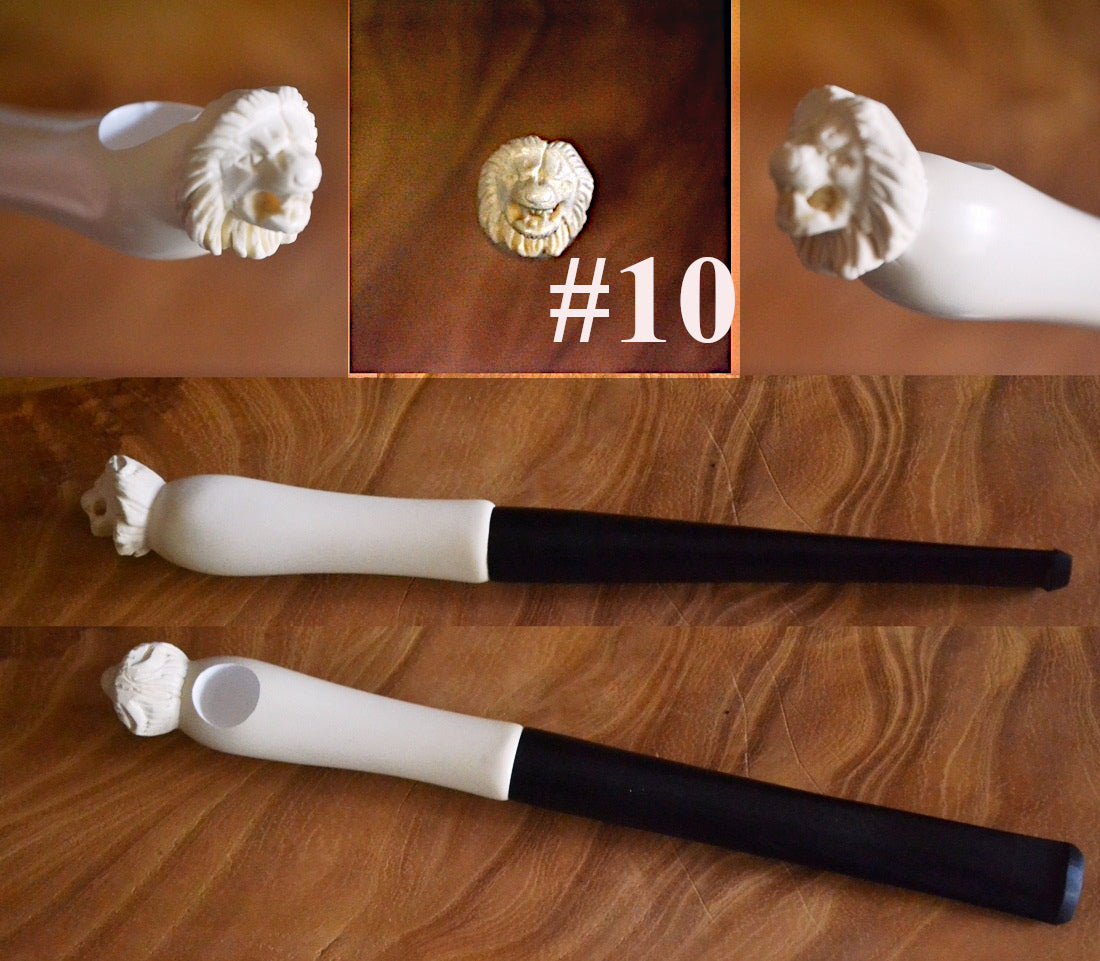 GENUINE BLOCK HAND CARVED MEERSCHAUM KISERU - MEDWAKH - MINI PIPE