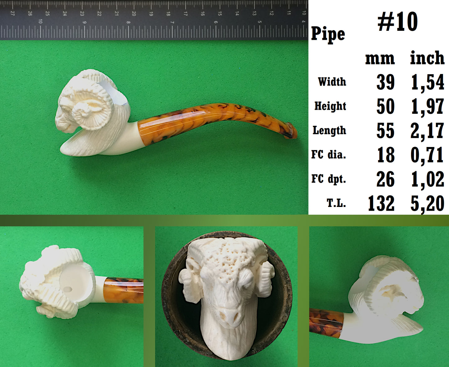 GENUINE MEERSCHAUM HANDMADE  PIPES BATCH#2