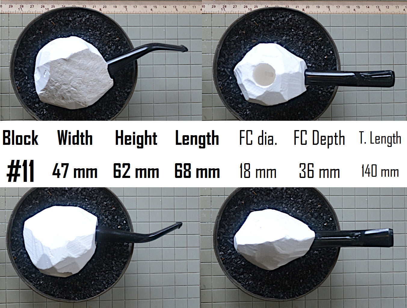GENUINE MEERSCHAUM BLOCK PIPE KITS M-L SIZES