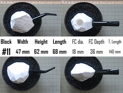 GENUINE MEERSCHAUM BLOCK PIPE KITS M-L SIZES