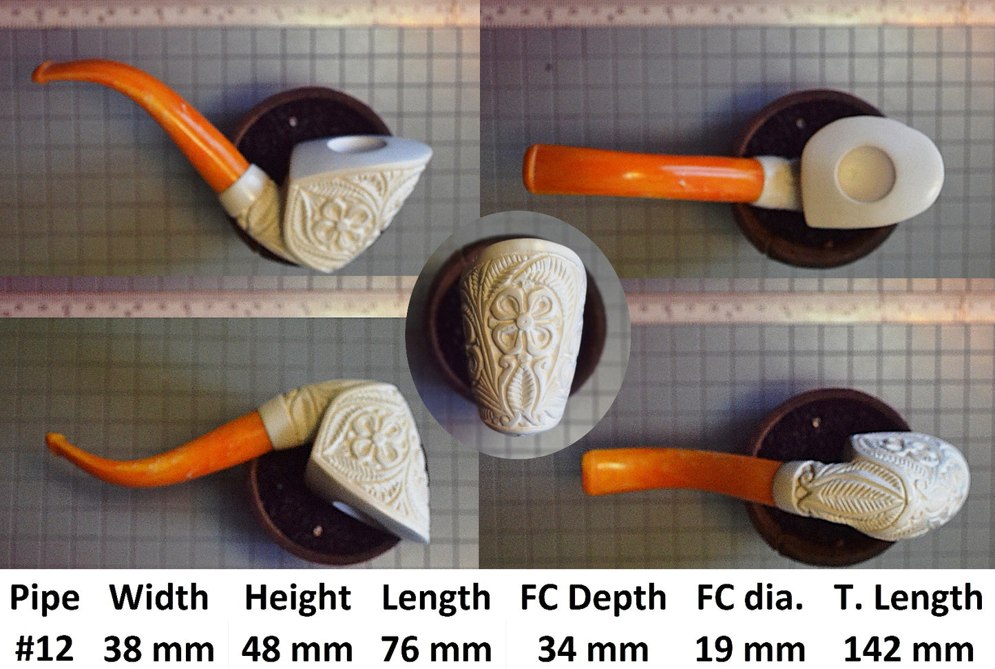 GENUINE MEERSCHAUM HANDMADE  PIPES GR#2