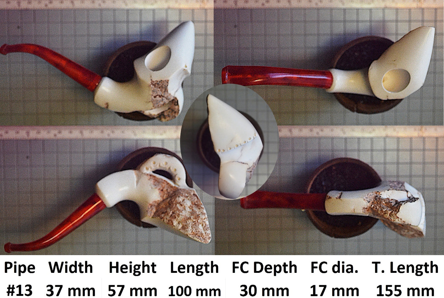 GENUINE MEERSCHAUM HANDMADE  PIPES GR#2