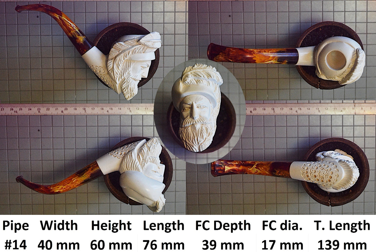 GENUINE MEERSCHAUM HANDMADE  PIPES GR#2