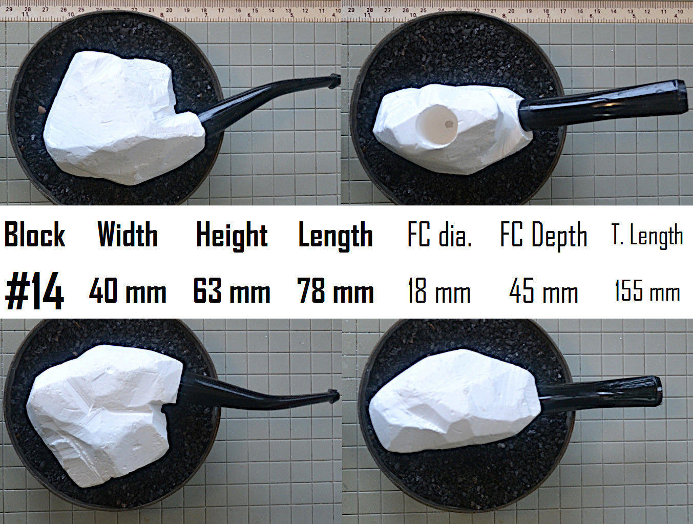 GENUINE MEERSCHAUM BLOCK PIPE KITS M-L SIZES