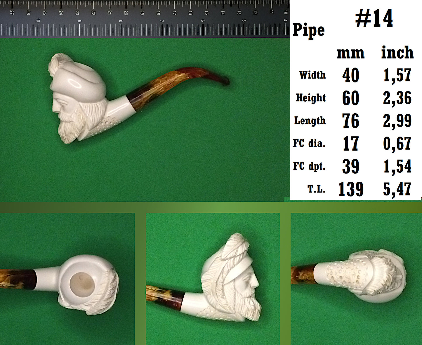 GENUINE MEERSCHAUM HANDMADE  PIPES BATCH#2