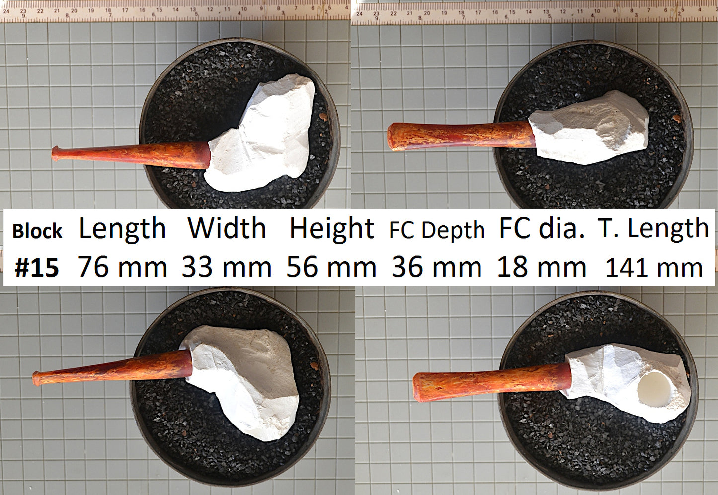 GENUINE MEERSCHAUM BLOCK PIPE KITS M-L SIZES