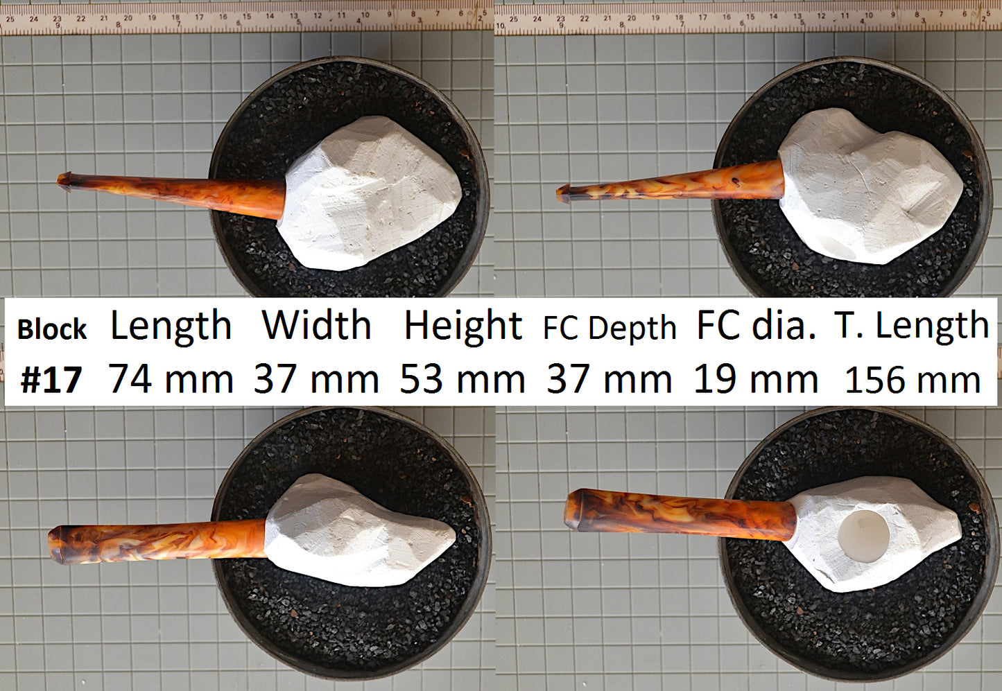GENUINE MEERSCHAUM BLOCK PIPE KITS M-L SIZES