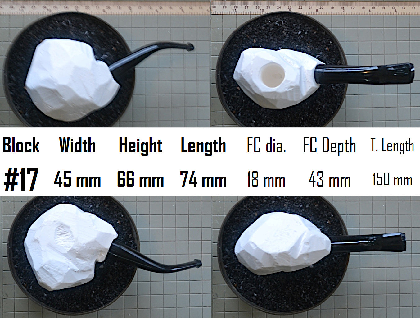 GENUINE MEERSCHAUM BLOCK PIPE KITS M-L SIZES