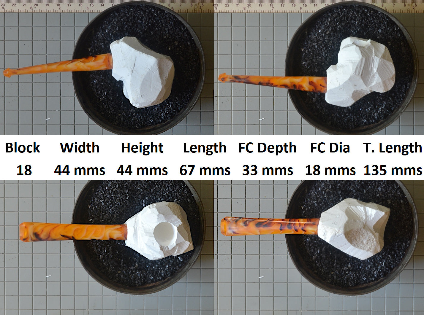 GENUINE MEERSCHAUM BLOCK PIPE KITS M-L SIZES