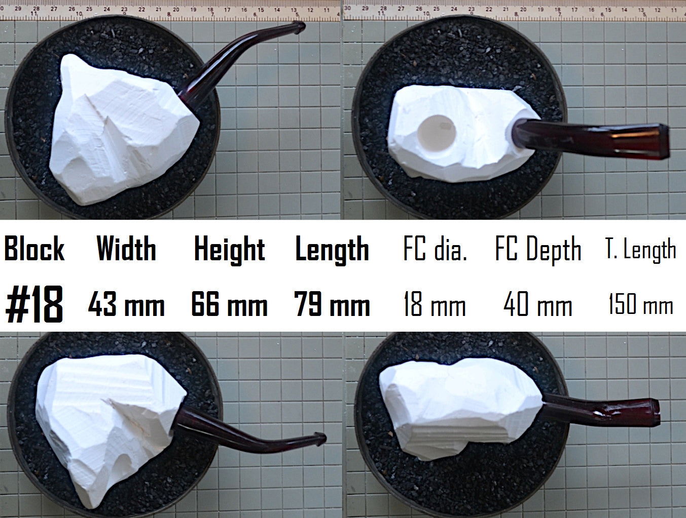 GENUINE MEERSCHAUM BLOCK PIPE KITS M-L SIZES