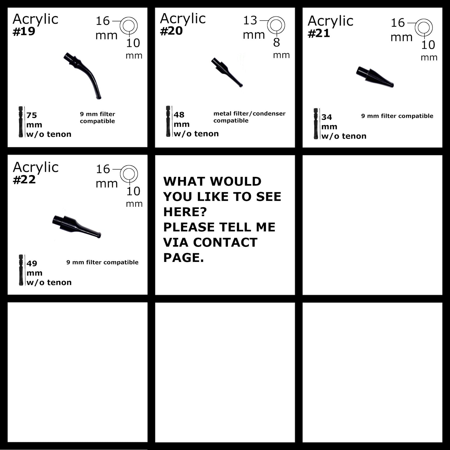 SMOKING PIPE MOUTHPIECES