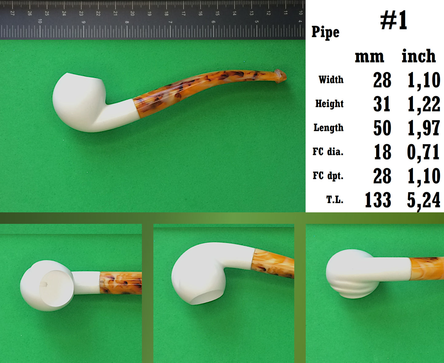 GENUINE MEERSCHAUM HANDMADE  PIPES BATCH#2