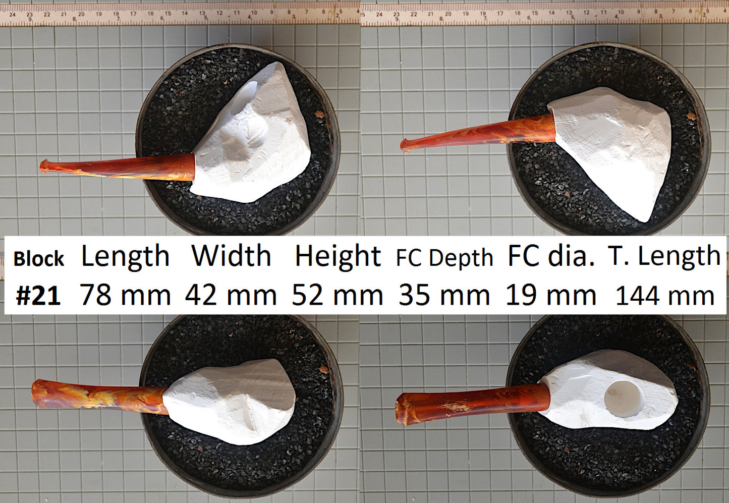 GENUINE MEERSCHAUM BLOCK PIPE KITS M-L SIZES