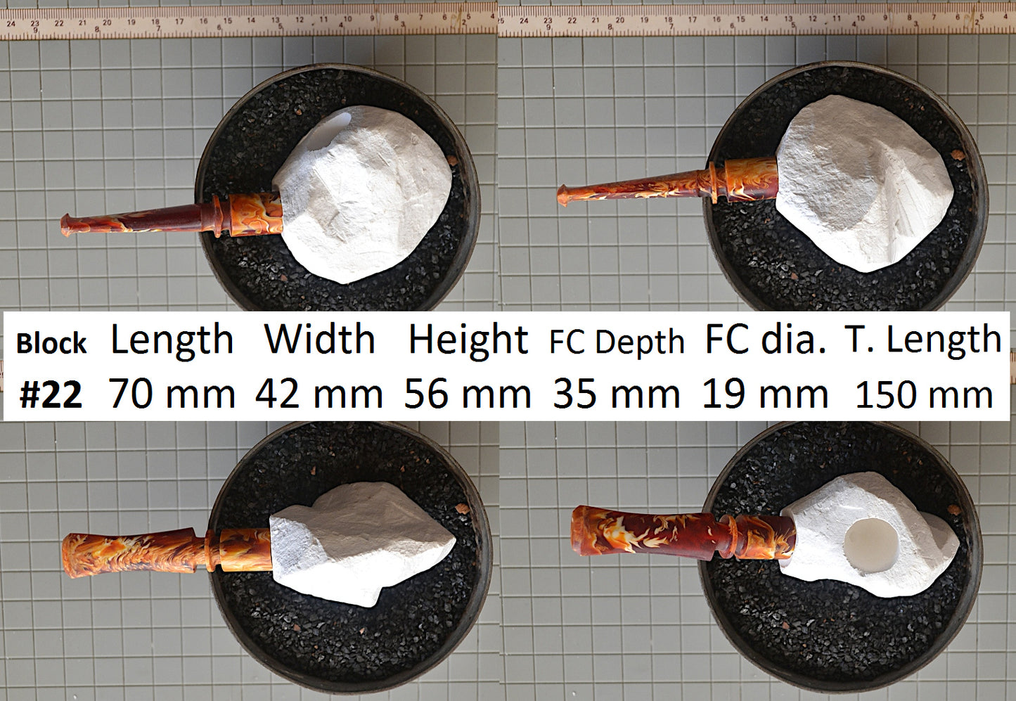 GENUINE MEERSCHAUM BLOCK PIPE KITS M-L SIZES