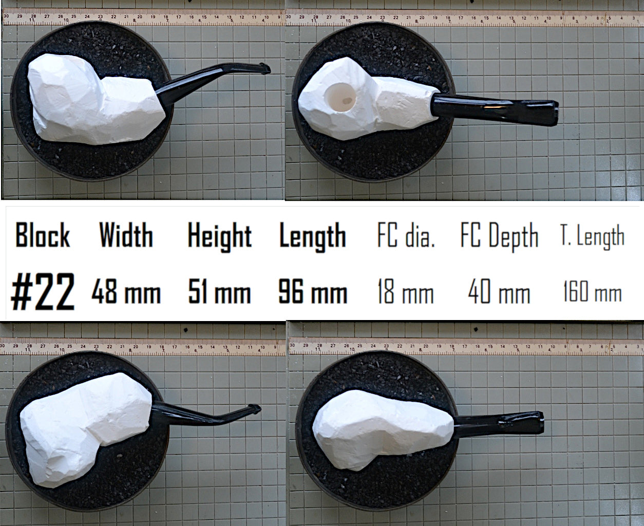 GENUINE MEERSCHAUM BLOCK PIPE KITS M-L SIZES