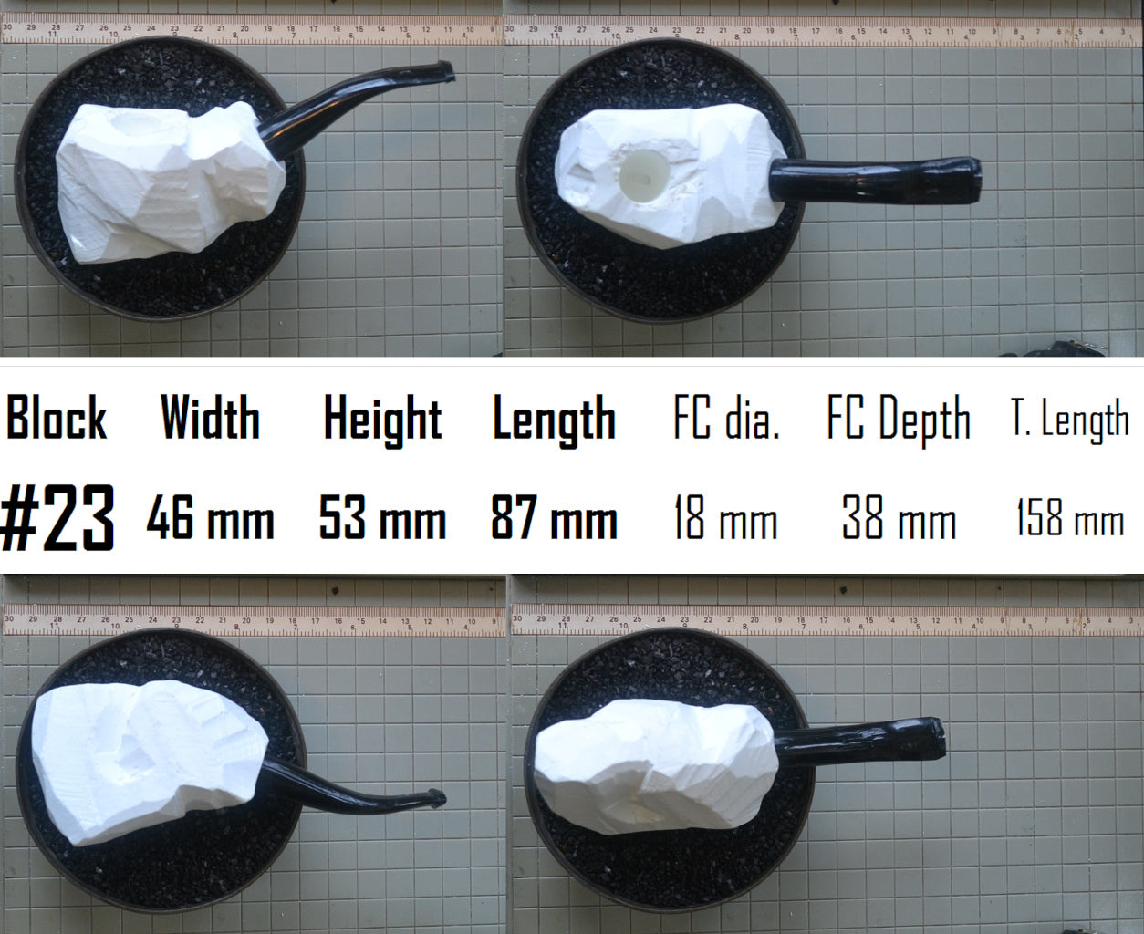 GENUINE MEERSCHAUM BLOCK PIPE KITS M-L SIZES