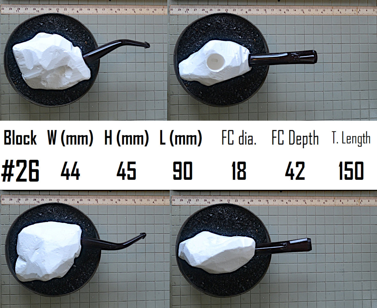 GENUINE MEERSCHAUM BLOCK PIPE KITS M-L SIZES