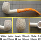 GENUINE MEERSCHAUM HANDMADE  PIPES GR#3