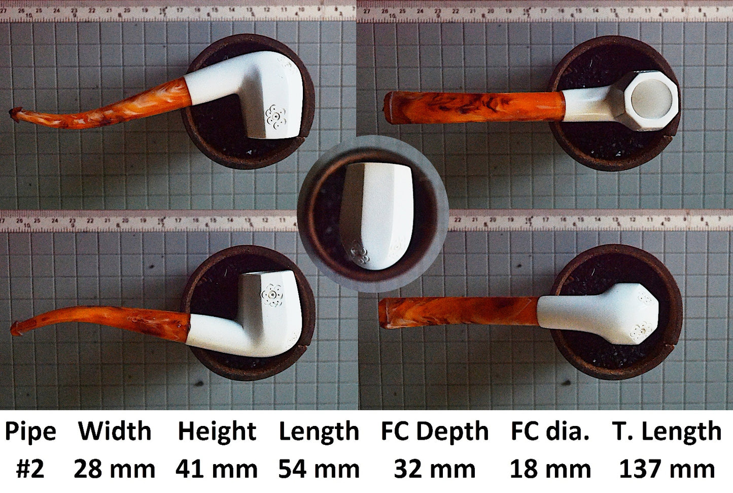 GENUINE MEERSCHAUM HANDMADE  PIPES GR#2