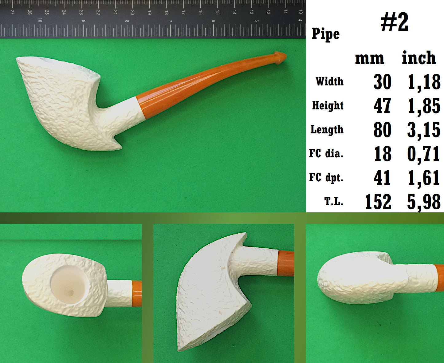 GENUINE MEERSCHAUM HANDMADE  PIPES BATCH#2