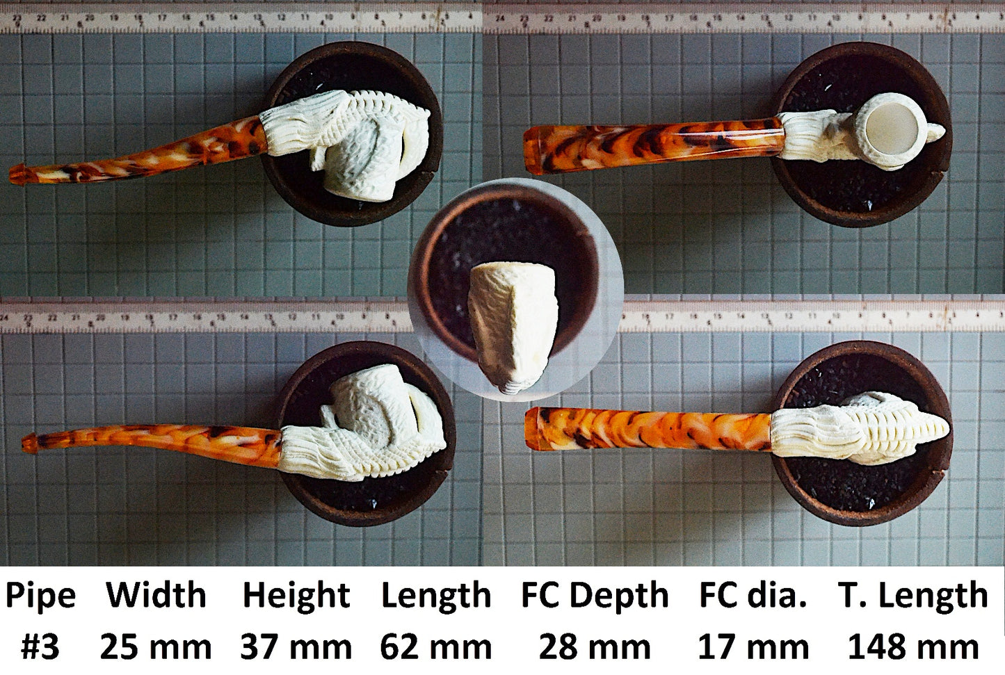 GENUINE MEERSCHAUM HANDMADE  PIPES GR#2