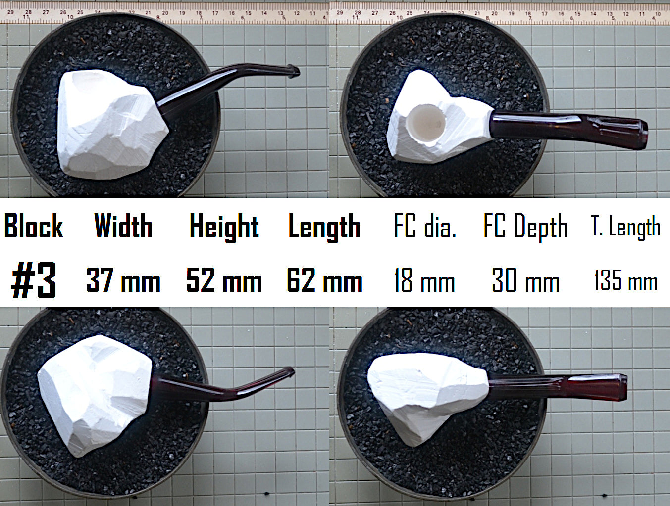 GENUINE MEERSCHAUM BLOCK PIPE KITS M SIZES