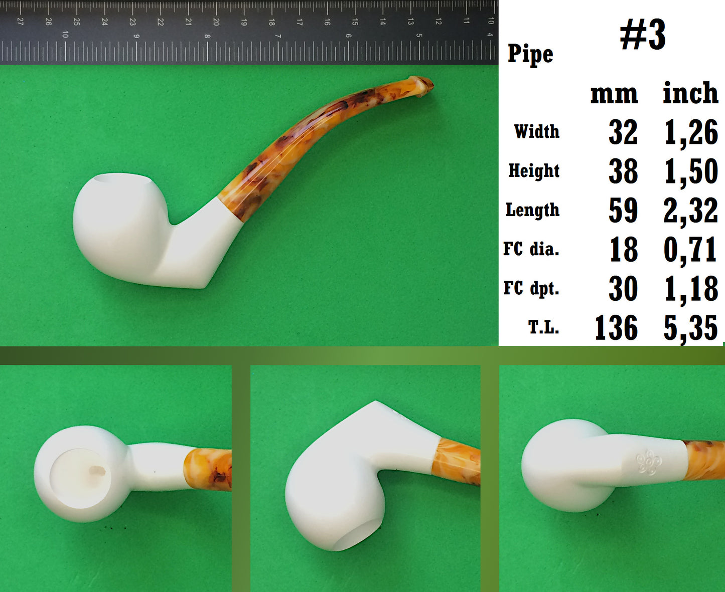 GENUINE MEERSCHAUM HANDMADE  PIPES BATCH#2