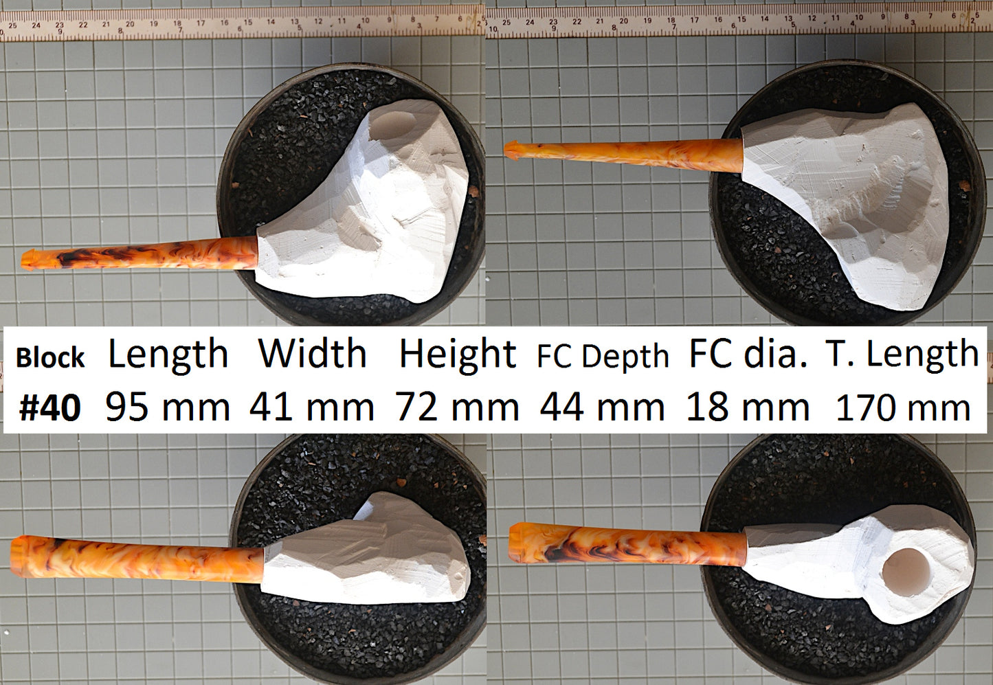 GENUINE MEERSCHAUM BLOCK PIPE KITS L - XL SIZES