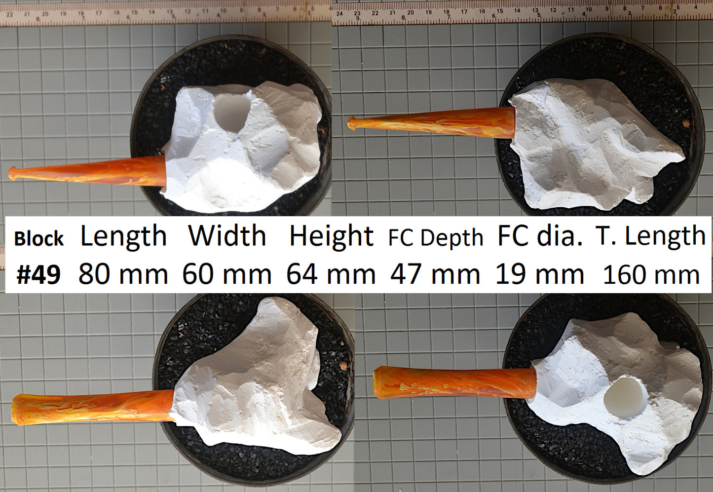 GENUINE MEERSCHAUM BLOCK PIPE KITS L - XL SIZES
