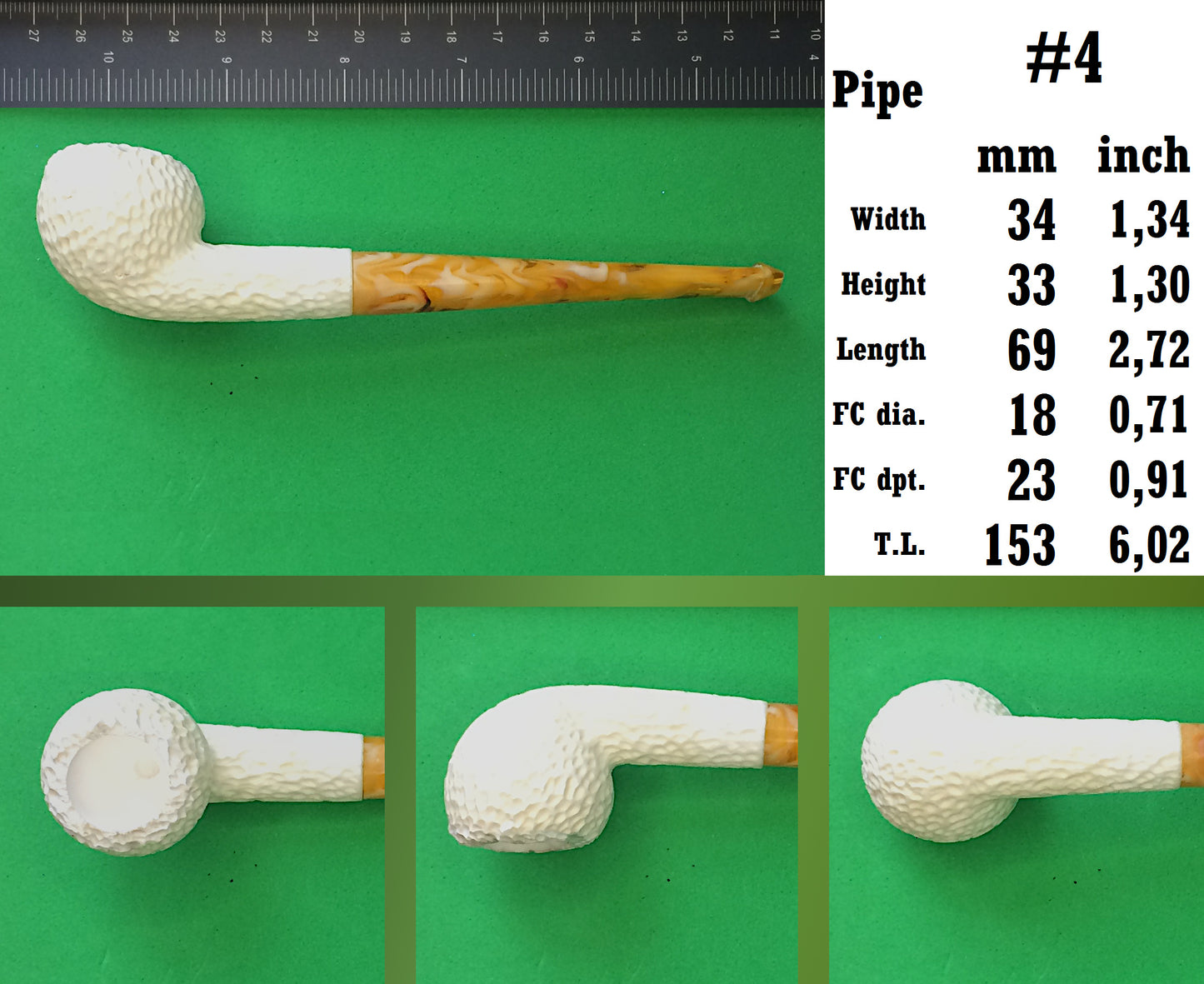 GENUINE MEERSCHAUM HANDMADE  PIPES BATCH#2