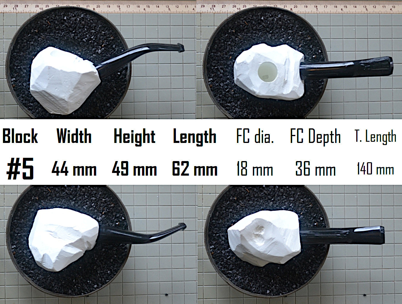 GENUINE MEERSCHAUM BLOCK PIPE KITS M SIZES