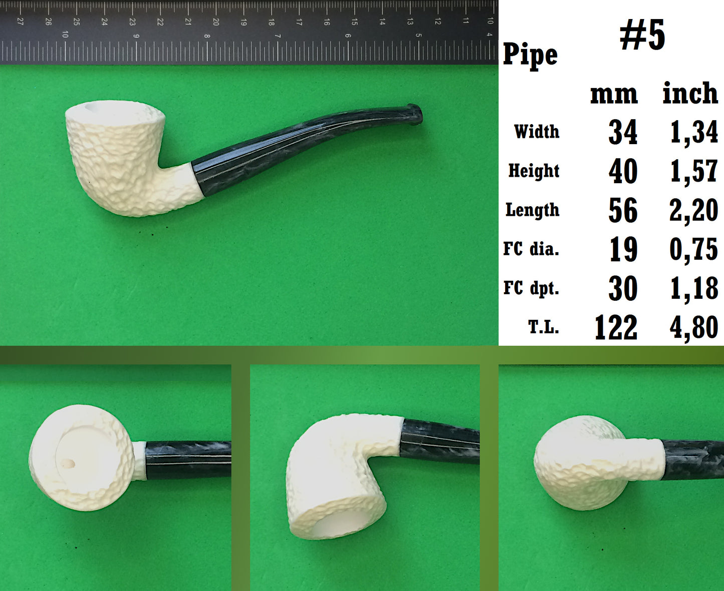 GENUINE MEERSCHAUM HANDMADE  PIPES BATCH#2