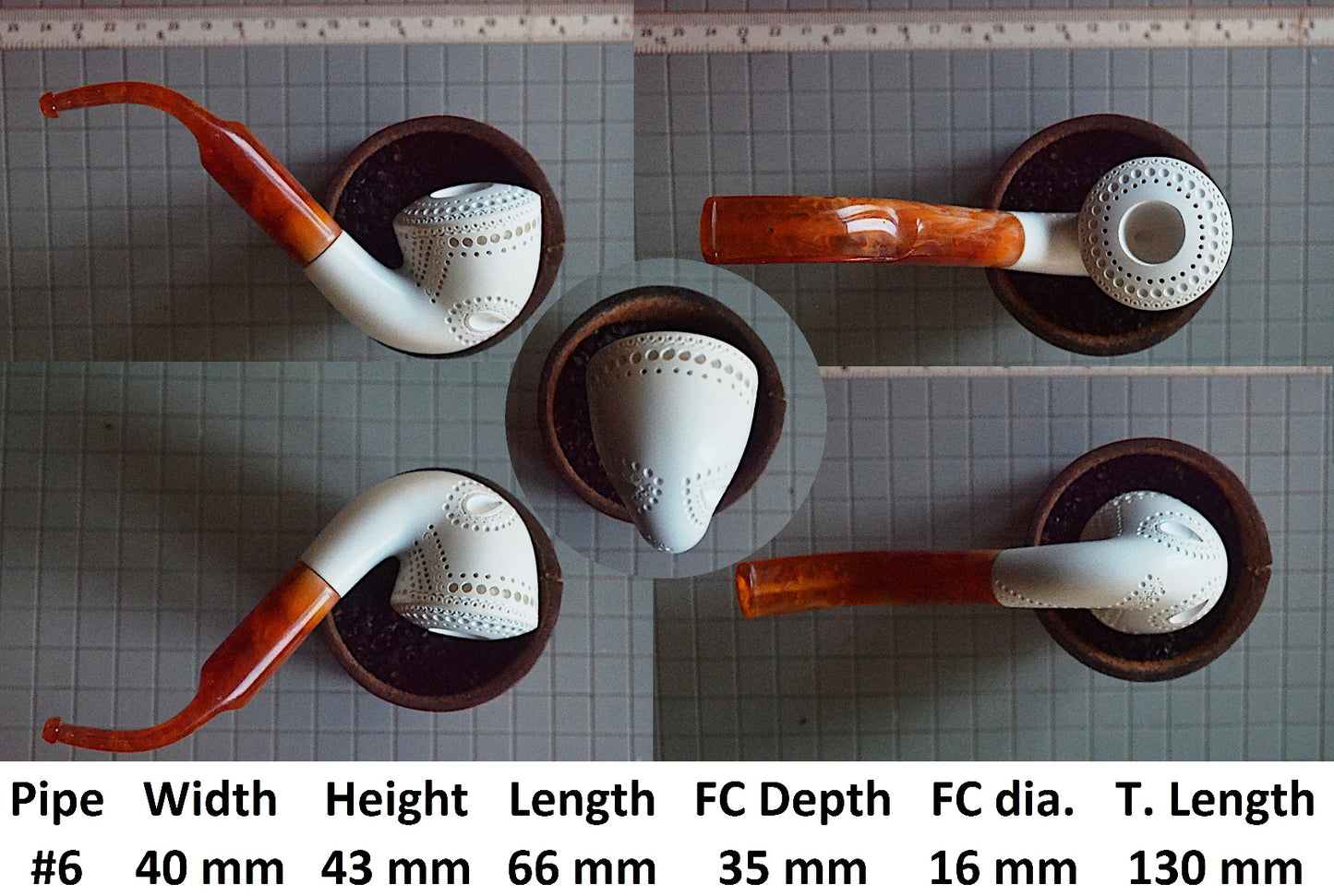 GENUINE MEERSCHAUM HANDMADE  PIPES GR#2