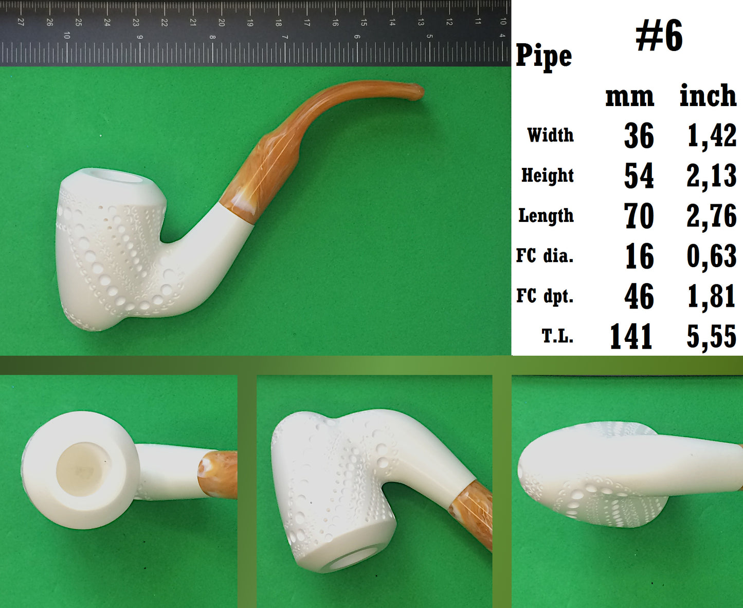 GENUINE MEERSCHAUM HANDMADE  PIPES BATCH#2