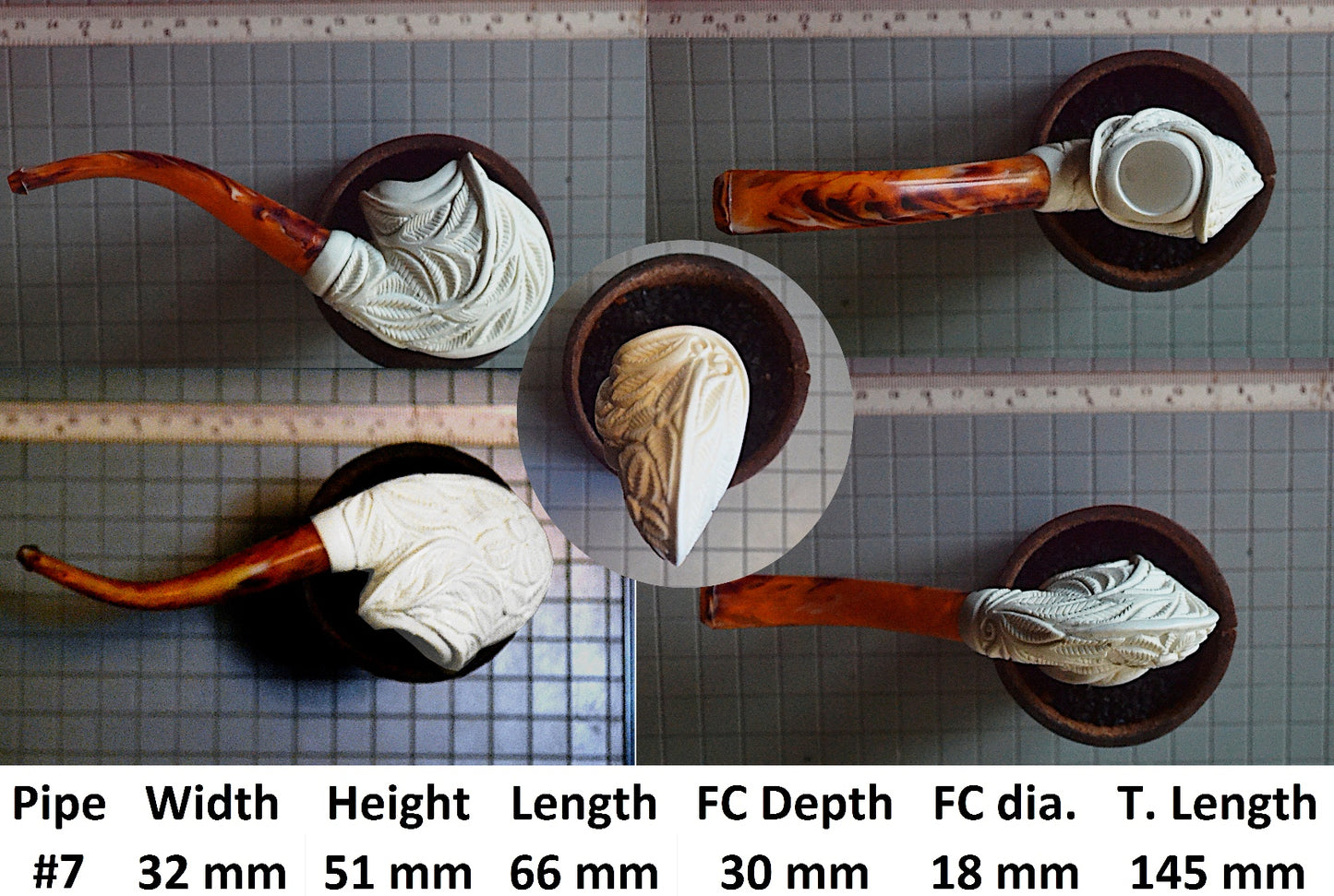 GENUINE MEERSCHAUM HANDMADE  PIPES GR#2