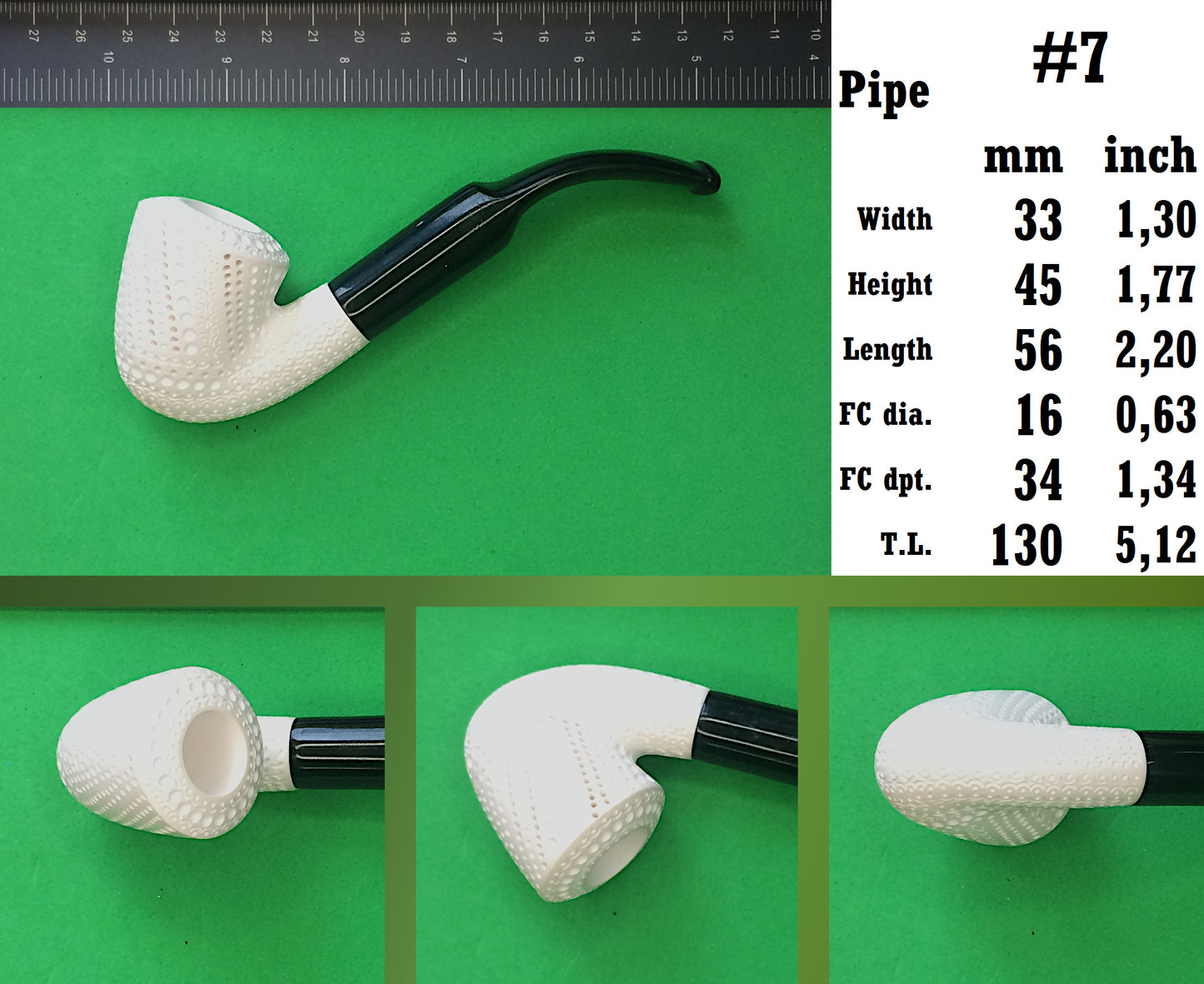 GENUINE MEERSCHAUM HANDMADE  PIPES BATCH#2